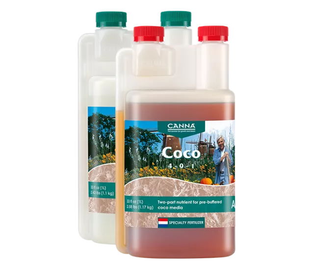 Canna Coco A & B Nutrient Set - 1 Liter Bottles For Coco Coir Growing