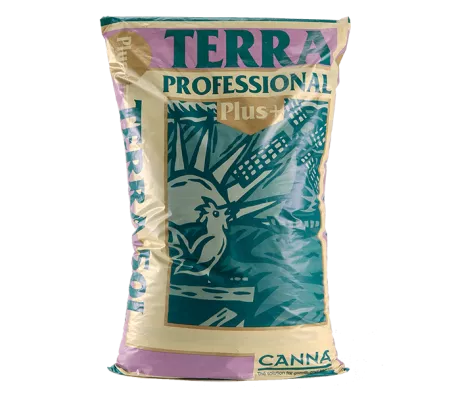 Bag of CANNA Terra Professional Plus soil, a high-quality growing medium for optimal plant development in soil-based gardening.