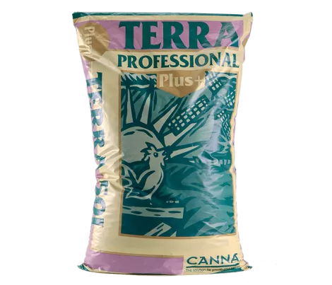 Bag of CANNA Terra Professional Plus soil, a high-quality growing medium for optimal plant development in soil-based gardening.